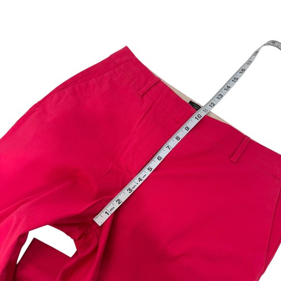 Talbots Chelsea Womens Mid Rise Straight Leg Cropped Pants SZ 10 Magenta - Picture 5 of 10